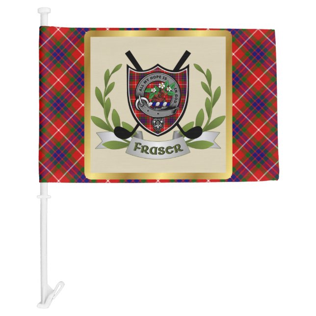Fraser Clan Badge Golf Car Flag (Front)