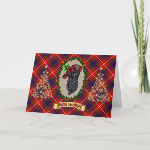 Fraser Clan Badge  Tartan Personalized Holiday Card