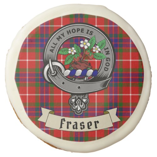 Fraser Clan Badge  Tartan Sugar Cookie