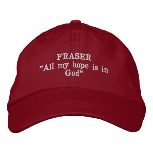 Fraser Clan Motto Embroidered Hat
