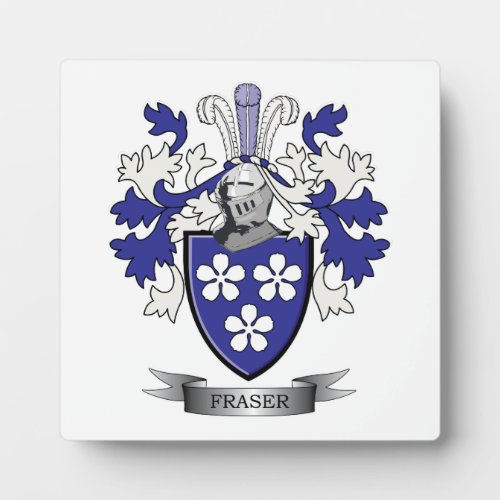 Fraser Family Crest Coat of Arms Plaque
