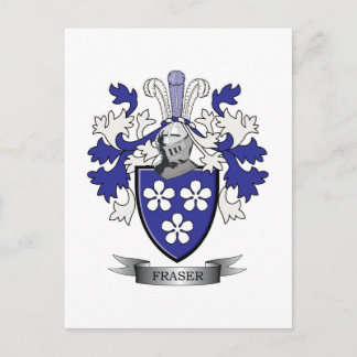 Fraser Family Crest Coat of Arms Postcard