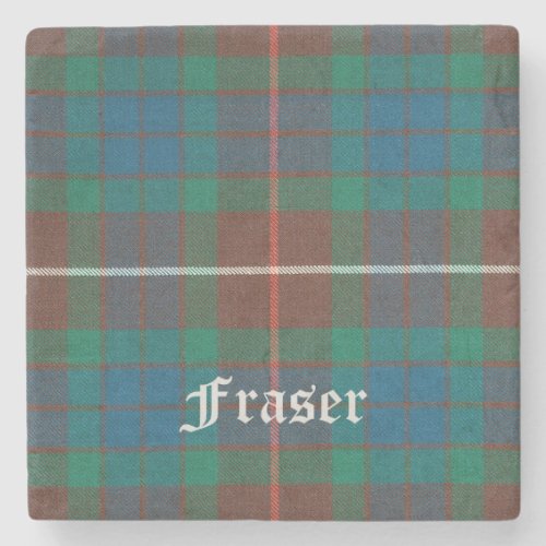 Fraser Fraser Tartan Fraser Clan Fraser  Stone Coaster