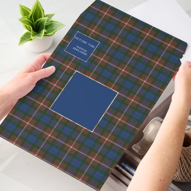 Fraser Hunting Ancient Scottish Tartan Envelope Mailers (Desk)