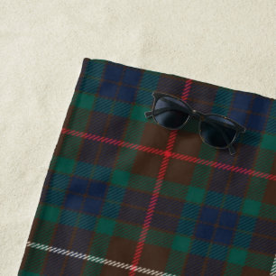 Fraser Hunting Tartan Scottish Clan Plaid Beach Towel