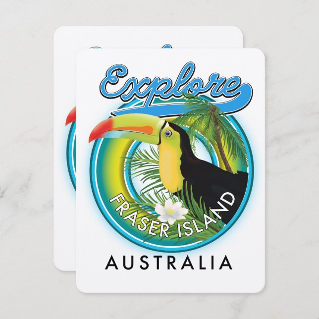 Fraser Island Australia exploration logo (Front/Back)