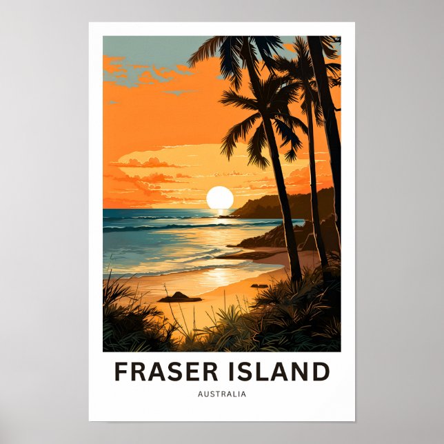 Fraser Island Australia Travel Print (Front)