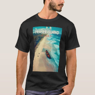 Fraser Island K'gari Australia Travel Art Vintage T-Shirt