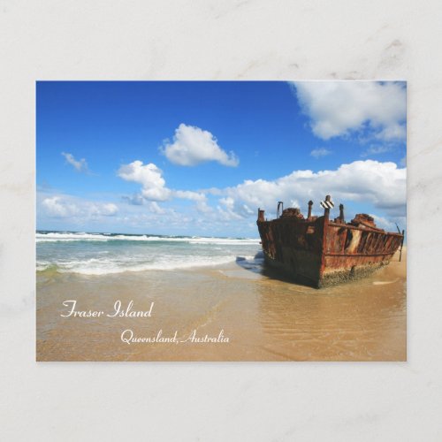 Fraser Island Shipwreck _ Postcard