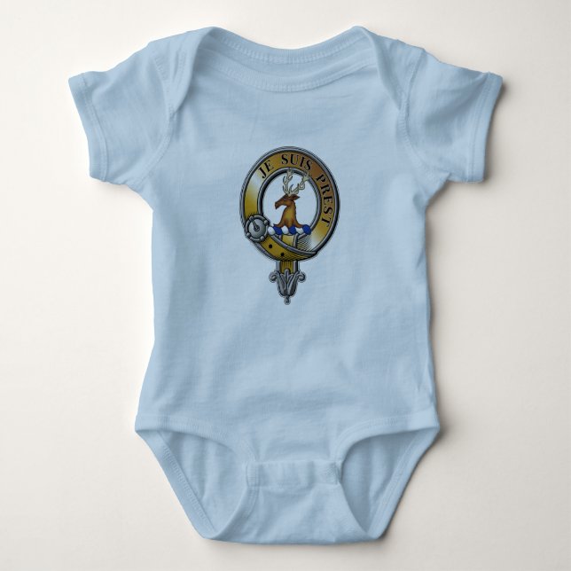 Fraser Lovat Crest Badge Baby Bodysuit (Front)