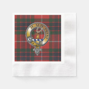 Fraser Lovat Tartan & Badge Napkins