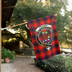Fraser Modern Tartan Flag Clan Badge