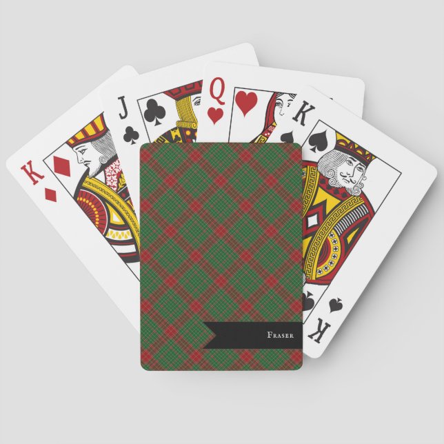 Fraser of Castle Leathers Tartan Plaid Pattern Poker Cards (Back)
