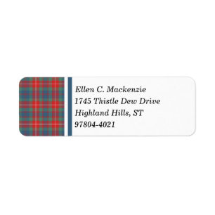 Fraser of Lovat Clan Light Blue Ancient Tartan Label