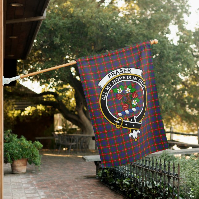 Fraser of Lovat Tartan Flag Clan Badge 1 (In SItu)