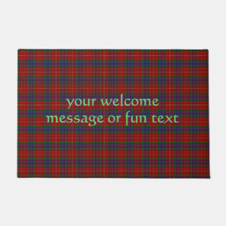 Fraser Official Tartan with message / fun text Doormat