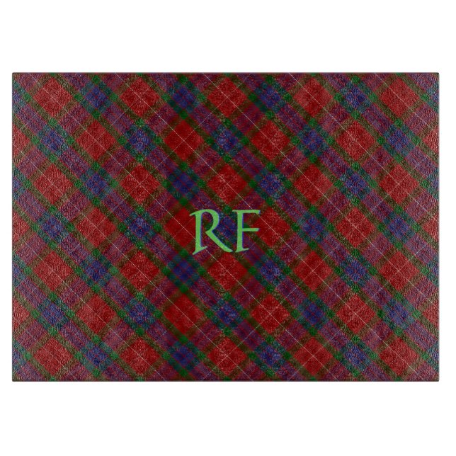 Fraser Official Tartan with monogram / initials Cutting Board (Front)