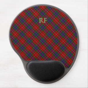 Fraser Official Tartan with monogram / name Gel Mouse Pad