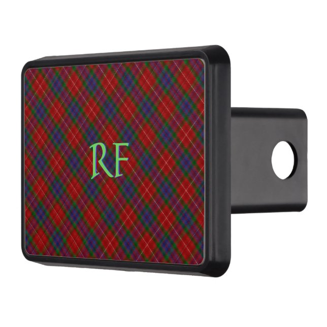 Fraser Official Tartan with monogram / name Hitch Cover (Left)