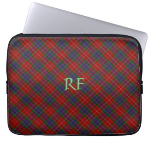 Fraser Official Tartan with monogram / name Laptop Sleeve