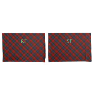 Fraser Official Tartan with monogram / name Pillow Case