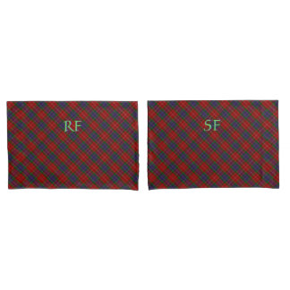 Fraser Official Tartan with monogram / name Pillow Case