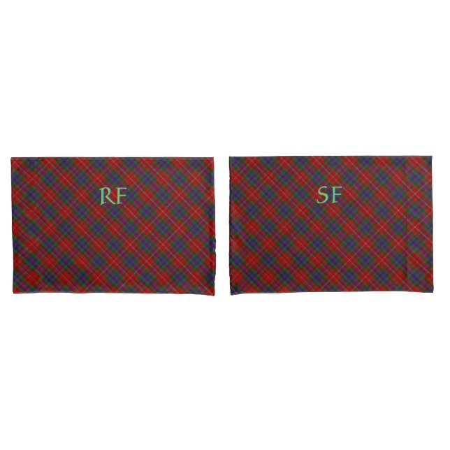 Fraser Official Tartan with monogram / name Pillow Case (Front-Set)