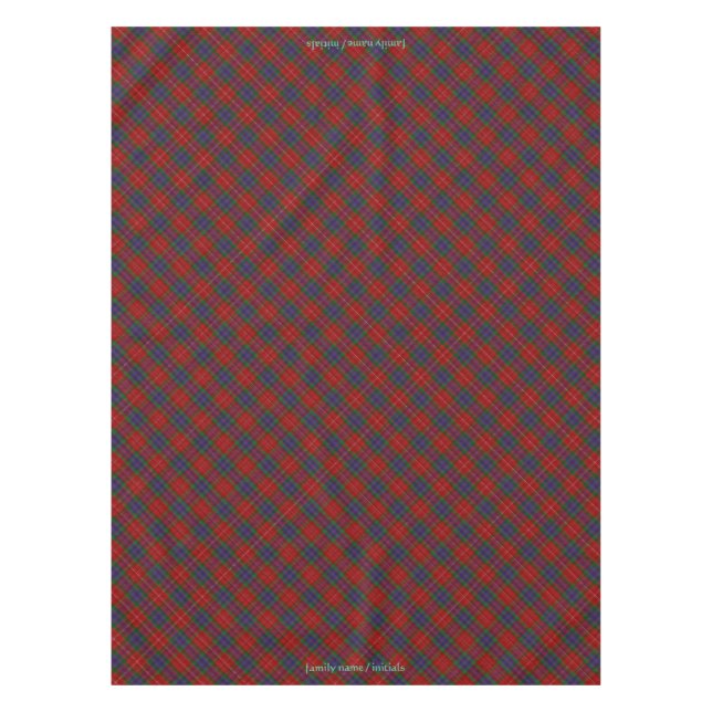 Fraser Official Tartan with monogram / name Tablecloth (Front)