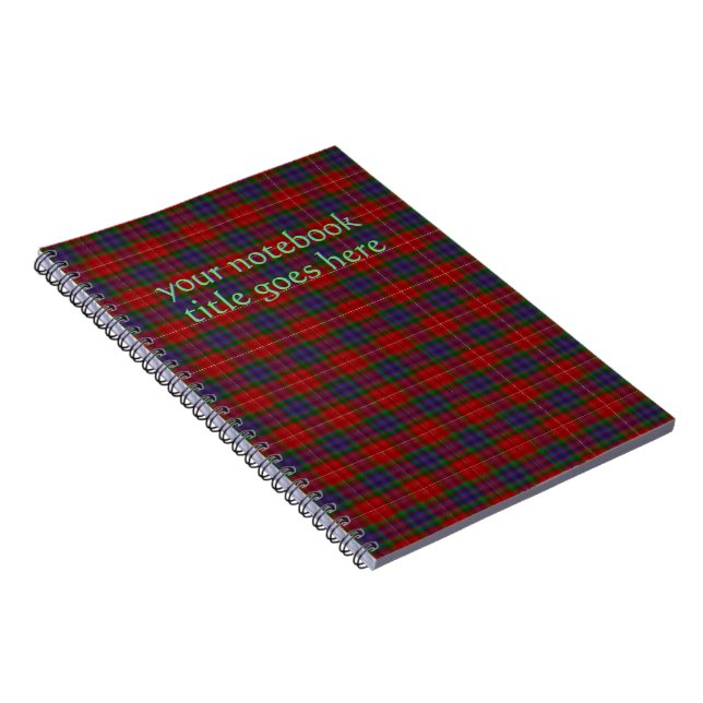 Fraser Official Tartan with title Notebook (Right Side)