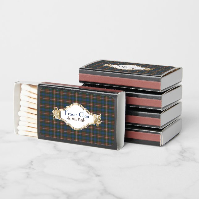 Fraser Original Scottish Clan Tartan Matchboxes (Stacked)