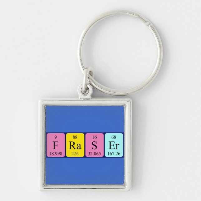 Fraser periodic table name keyring (Front)