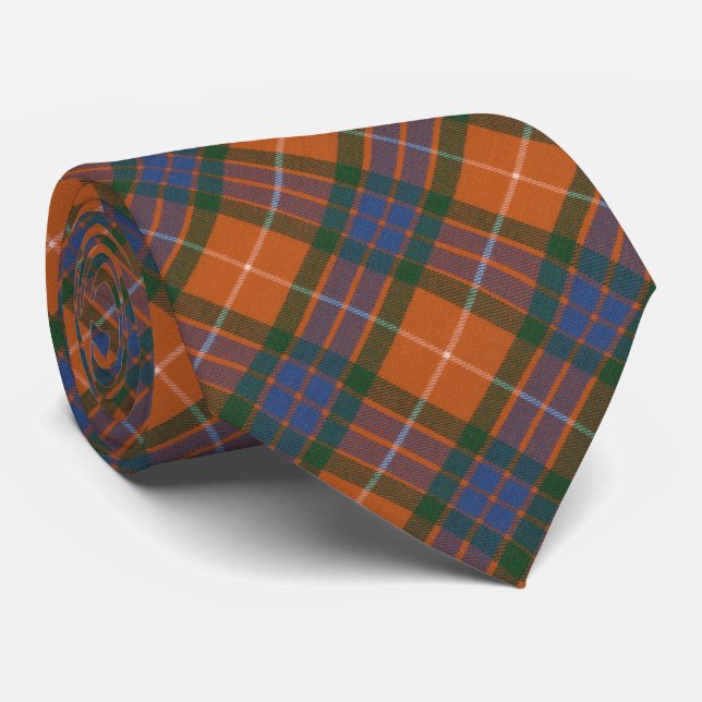 Fraser Red Ancient Original Scottish Tartan Neck Tie (Rolled)