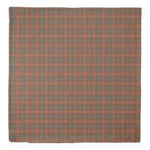 Fraser Red Weathered Original Scottish Tartan   Duvet Cover