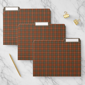 Fraser Red Weathered Scottish Tartan File Folder