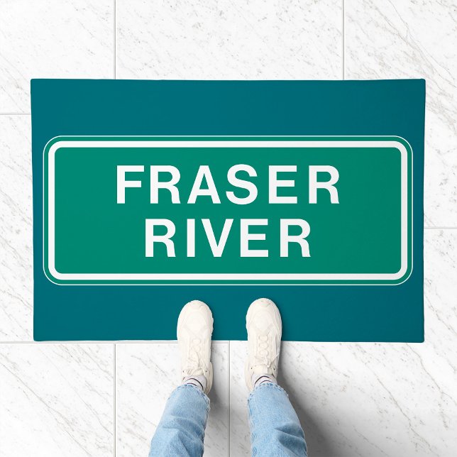 Fraser River Highway Sign British Columbia Canada  Doormat (Creator Uploaded)