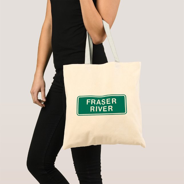 Fraser River Highway Sign British Columbia Canada  Tote Bag (Creator Uploaded)
