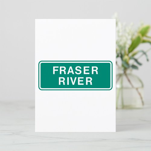 Fraser River Road Sign Invitation