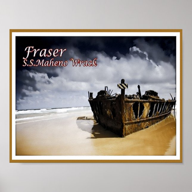 Fraser - S.S.Maheno Wrack - Australia - Poster (Front)