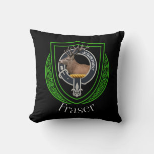Fraser Scottish Clan Crest Throw Pillow