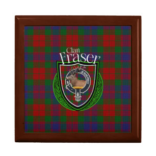 Fraser Scottish Clan Tartan & Crest Gift Box