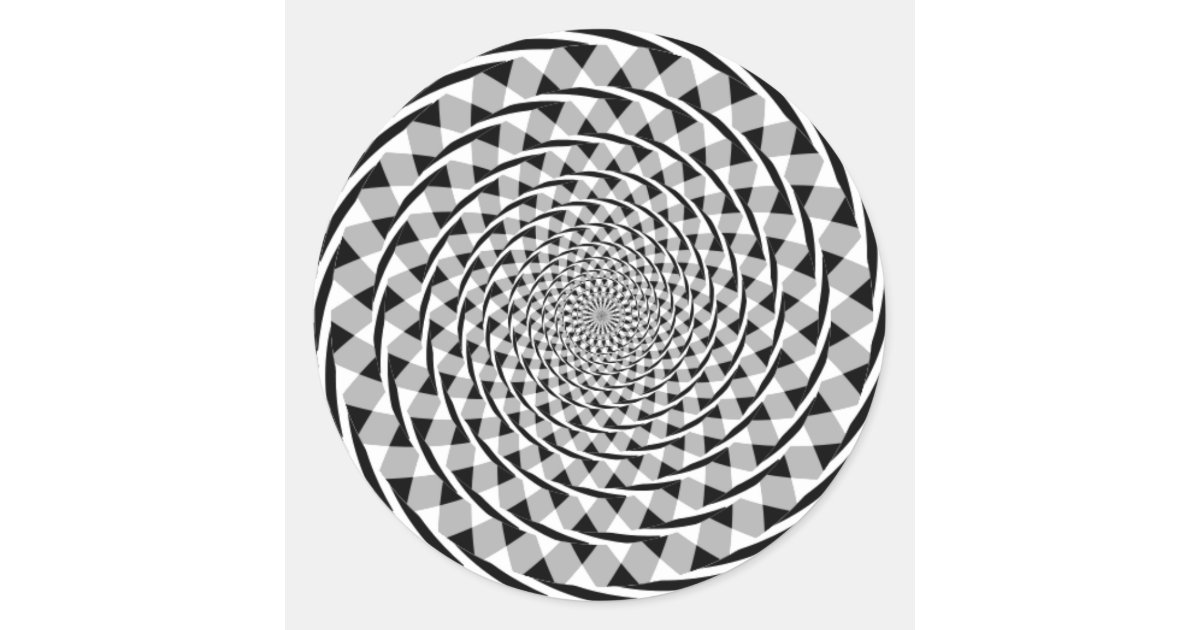 Fraser Spiral Illusion Classic Round Sticker 