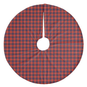 Fraser tartan red green blue purple plaid fleece tree skirt