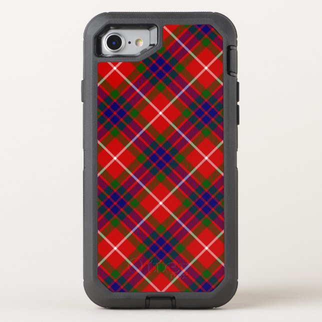 Fraser tartan red green blue purple plaid otterbox iPhone case (Back)