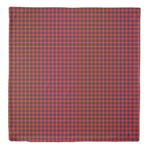 Fraser tartan red green purple plaid duvet cover