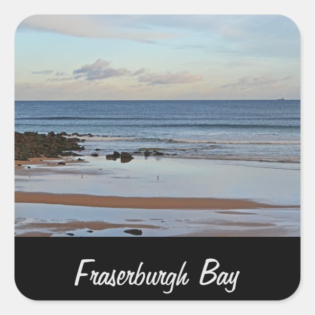 Fraserburgh Bay, Scotland Key Ring Square Sticker (Front)