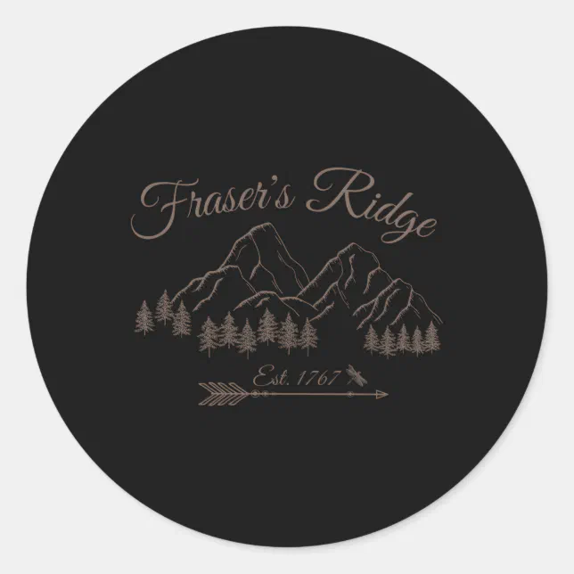 Fraser'S Ridge North Carolina Est1767 Classic Round Sticker | Zazzle