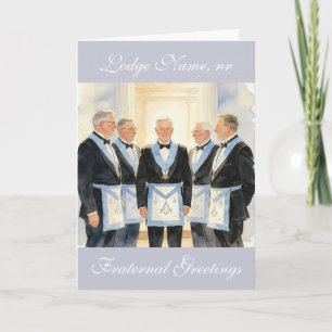 Fraternal Greetings Freemason Masonic Birthday Thank You Card