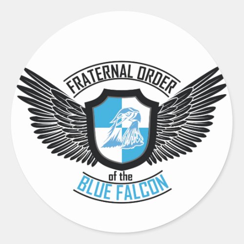 Fraternal Order of The Blue Falcon Blue Falcon Classic Round Sticker