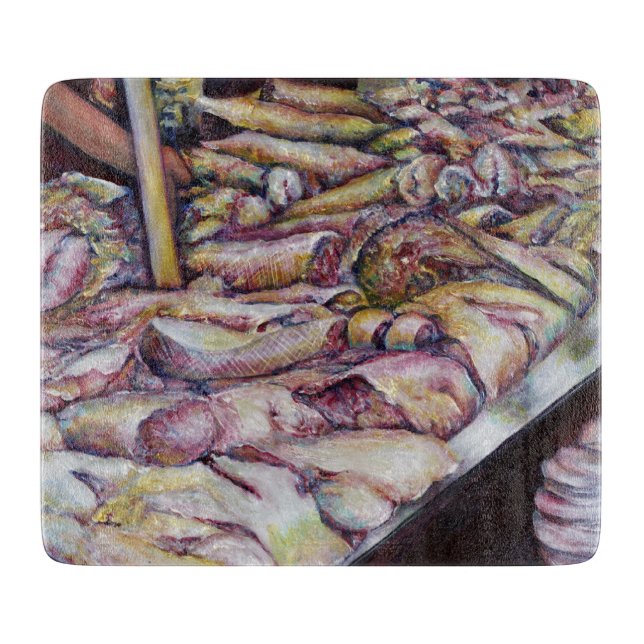 Fraternizing with Fresh Fish Cutting Board (Front)