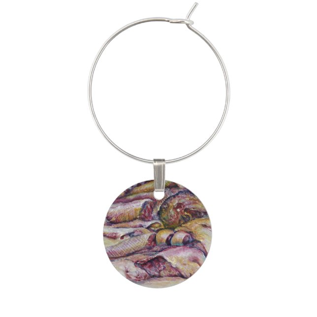 Fraternizing with Fresh Fish Wine Charm (Front)